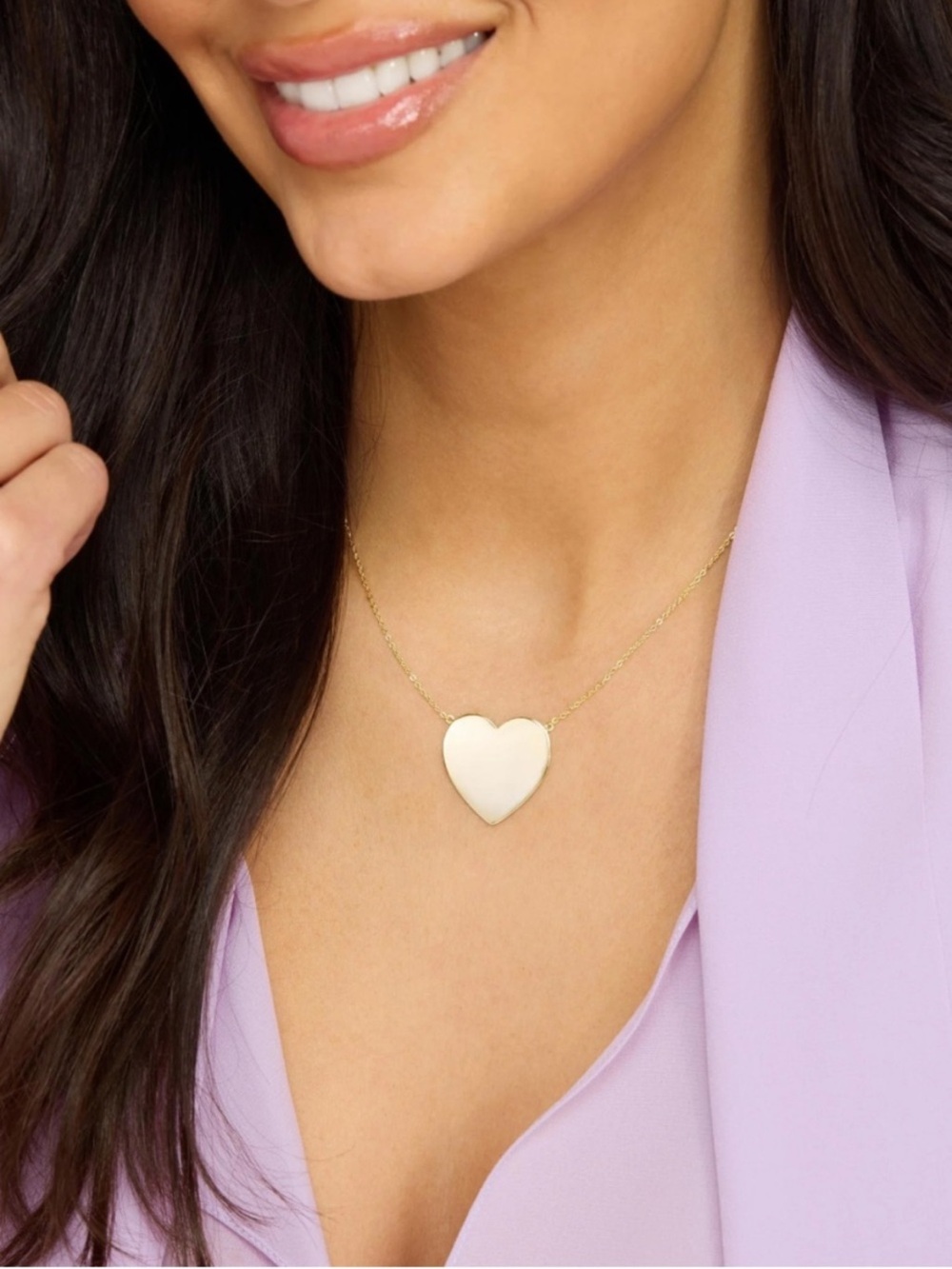 NWT Melinda Maria Gold “XL You Have My Heart Necklace”